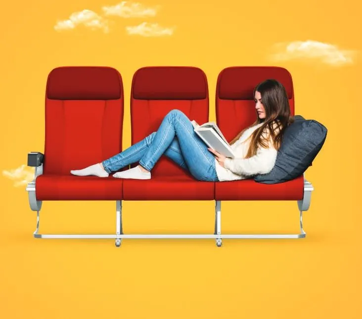 CREATE YOUR OWN SPACE. BOOK AN EXTRA SEAT OR AN ENTIRE ROW.
