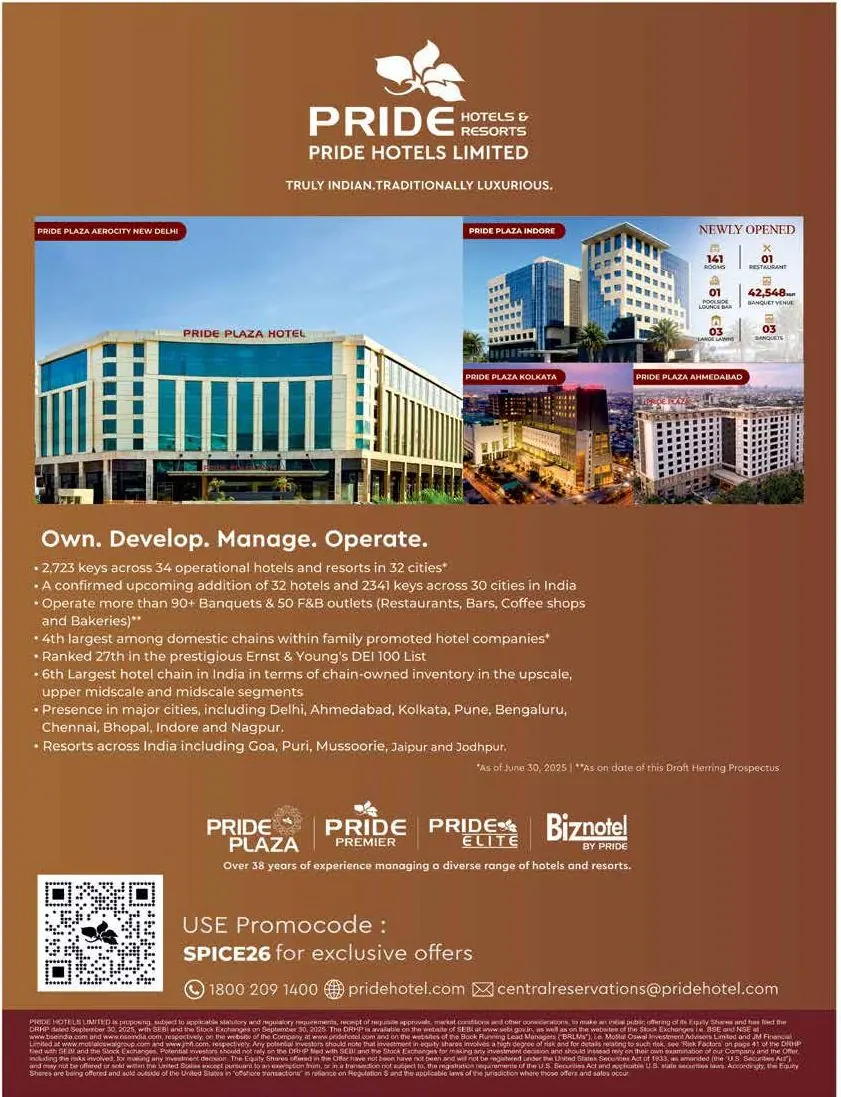 Advertisement from the printed edition of Spice Route
