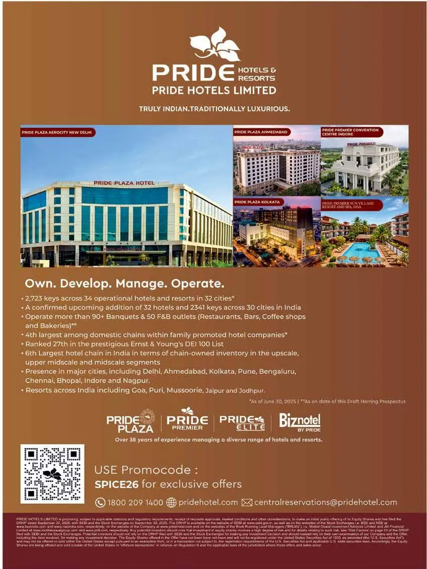 Advertisement from the printed edition of Spice Route