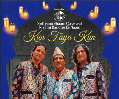 A poster for a qawwali concert by the Nizami Bandhu