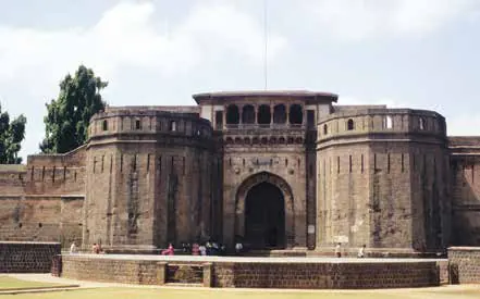 The stone gateway and walls of a fort