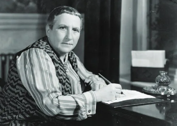 Black-and-white photograph of Gertrude Stein