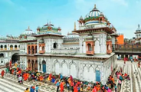 A white palace-like temple