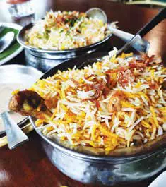 A serving of biryani