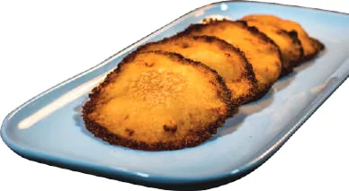 Fried pithas on a plate