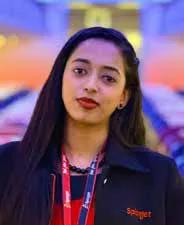 Portrait of a young woman in a SpiceJet uniform