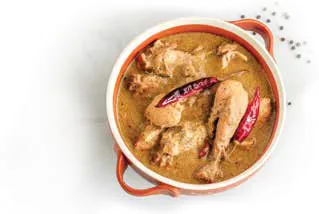 A meat curry in a bowl