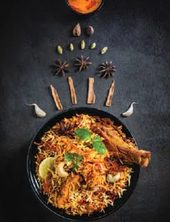 A pot of dum biryani