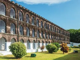 The brick wings of the Cellular Jail