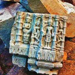Ancient carved stone ruins