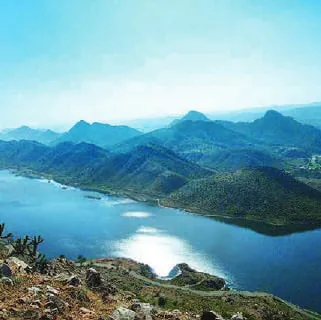 Hills above a lake