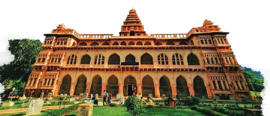 An Indo-Saracenic building with domes