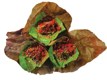 Paan wrapped in betel leaves