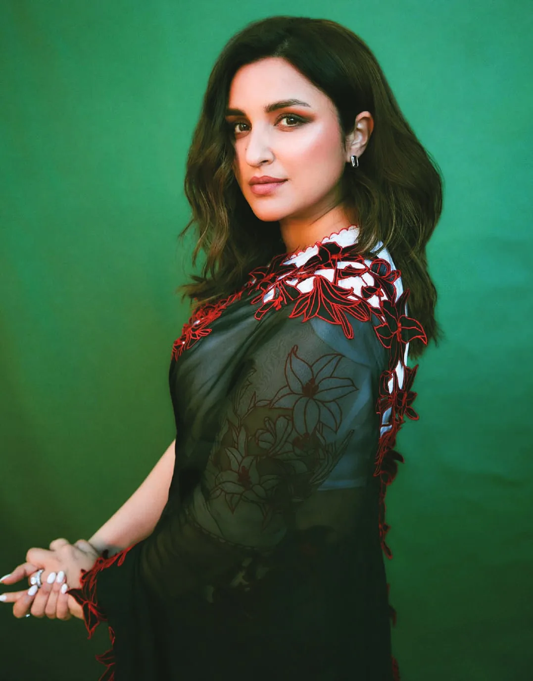 Parineeti Chopra in a green sari