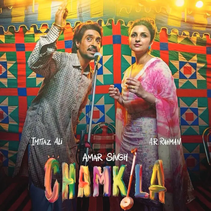 The poster of the film Amar Singh Chamkila