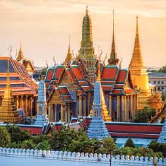 The golden spires of the Grand Palace