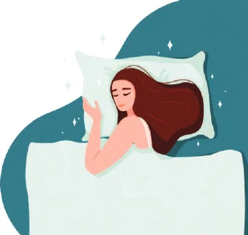 Illustration: a woman sleeping