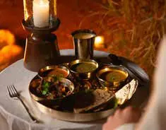 A thali by lantern light