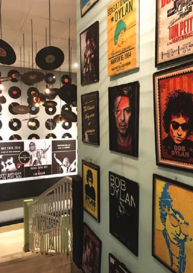 Exhibits in a museum gallery