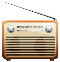 A vintage radio set