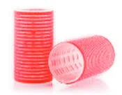 Pink hair curlers