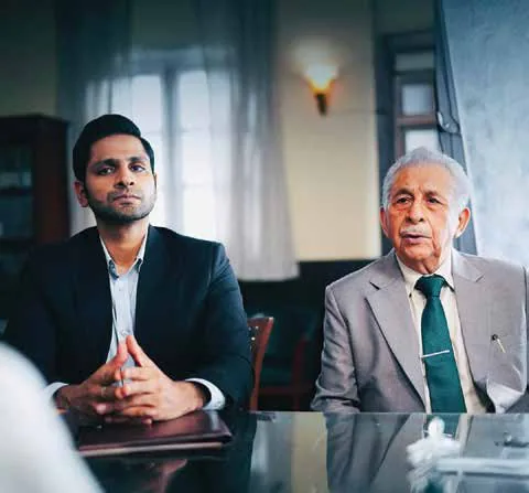 Vaibhav Tatwawadi and Naseeruddin Shah in a scene