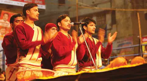 Musicians performing on stage