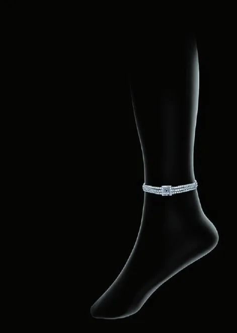 A watch worn as an anklet