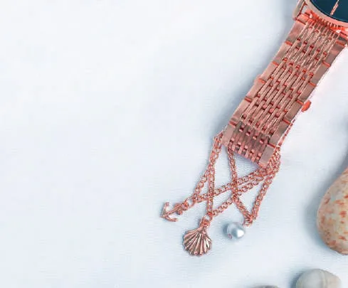 A beaded watch bracelet