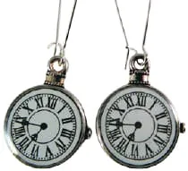 A pair of pocket-watch earrings