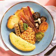 A plate of an English breakfast