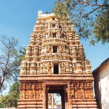 An ornate temple tower