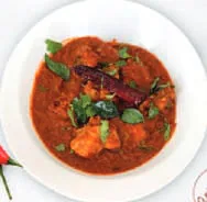 A bowl of chicken curry
