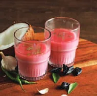 Two glasses of a pink drink