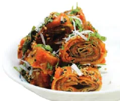 A plate of fried snacks